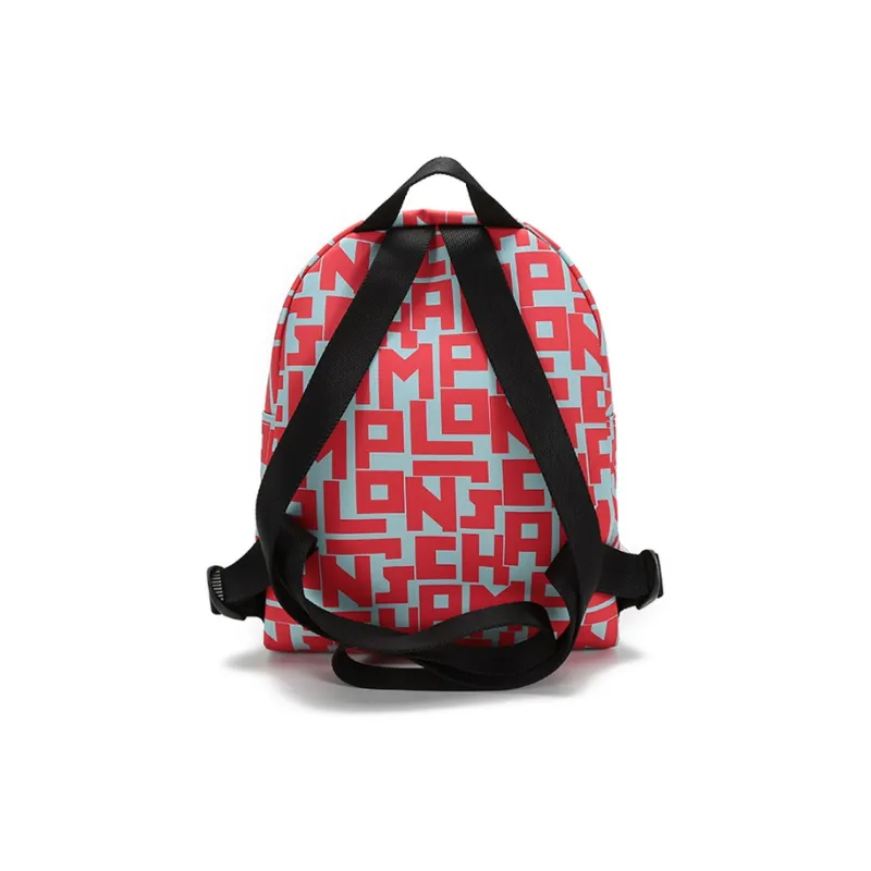 LONGCHAMP Le Pliage Fabric Backpack Small Size Women's Light Blue Red-2