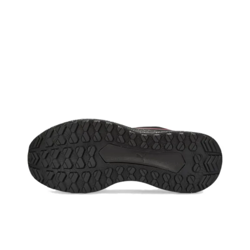 PUMA Twitch Runner Trail Cushioning Anti-Slip And Wear-Resistant Low-Top Running Shoes Unisex Black Red-4