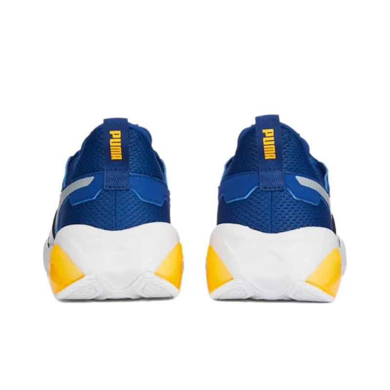 PUMA CELL Fraction Mesh Cushioning Anti-Slip And Wear-Resistant Mid-Top Running Shoes Men's Blue Yellow-3