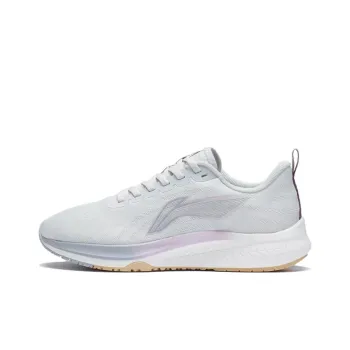 LiNing Red Hare 5 Anti Slip And Wear Resistant Lightweight Low Top Running Shoes Women's Gray Purple