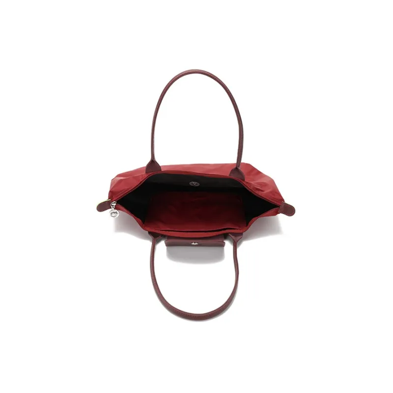 LONGCHAMP Le Pliage Cow Leather Handbag, Shoulder Bag Women's Red-5
