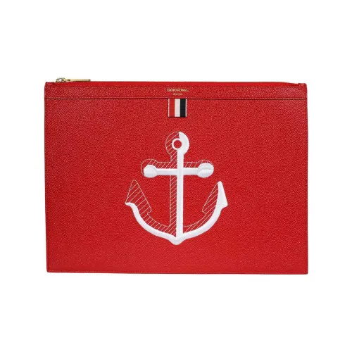 THOM BROWNE· Calfskin Briefcase Clutch Medium Size Men's Red
