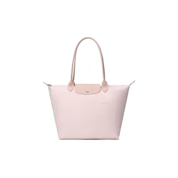 LONGCHAMP Le Pliage Green Canvas With Leather Canvas Bag Handbags Large Size Women's Cherry Blossom Pink