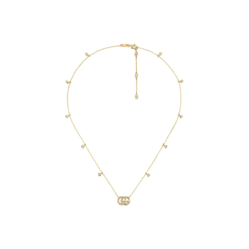 GUCCI GG Running Necklaces Women's Gold-2