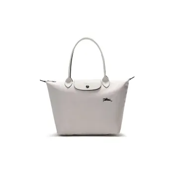 LONGCHAMP Le Pliage Club Canvas Bag, Shopping Bag, Dumpling Bag, One Shoulder Handbag Trumpets Women's Pink White