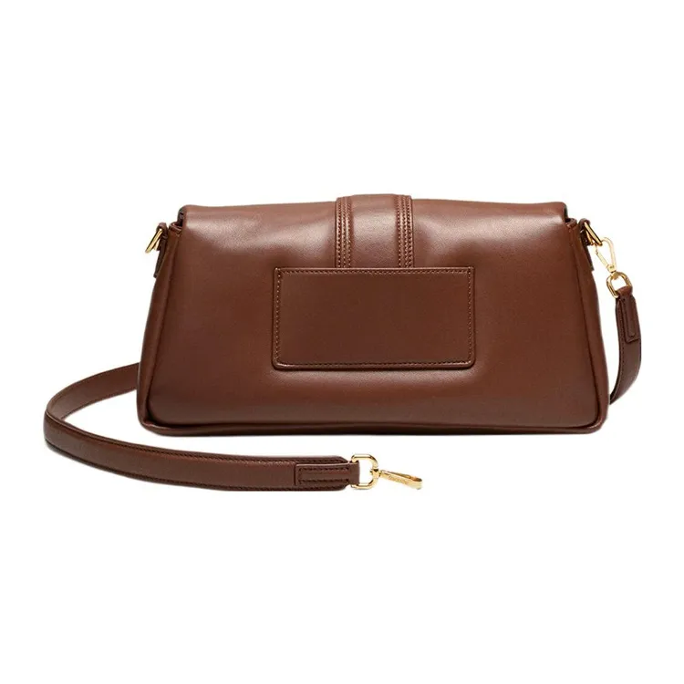 Jacquemus Lambskin Shoulder Bag Crossbody Bag Handbag Women's Brown-2