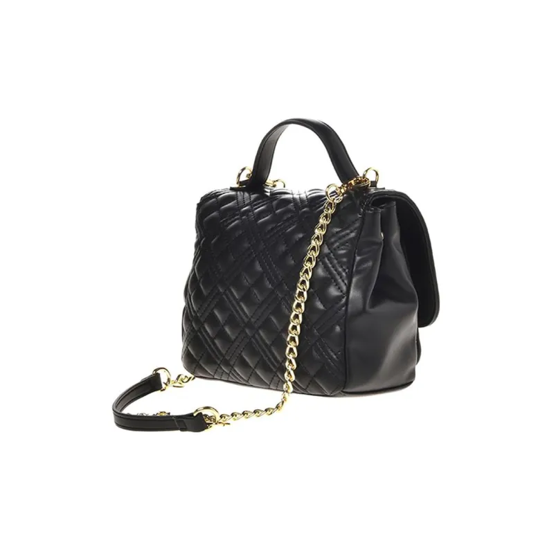 LOVE MOSCHINO PU Polyurethane Crossbody Bag Shoulder Bag Handbags Small Size Women's Black-2