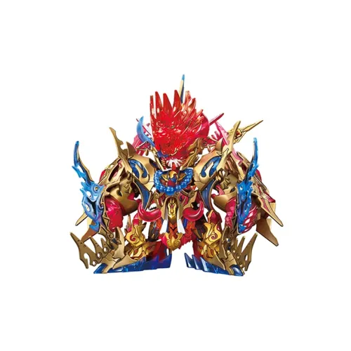 BANDAI SD Impulse Gundam World, Heroes Assembly, Goku DX Deluxe Set Red/Gold Model Kits 8cm