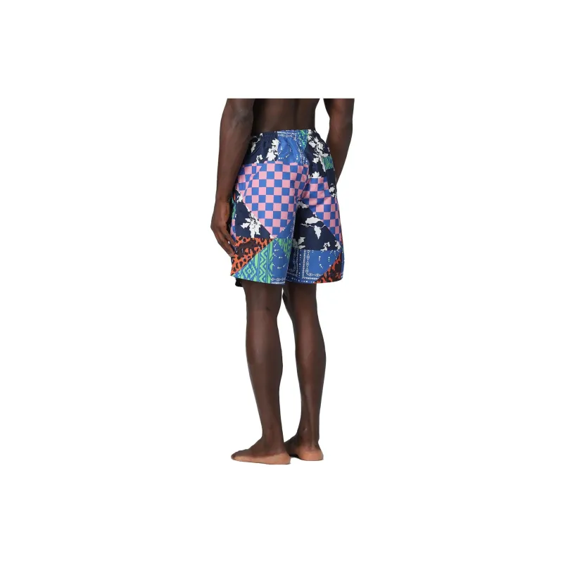 Marcelo Burlon Patchwork print Swim Shorts-1