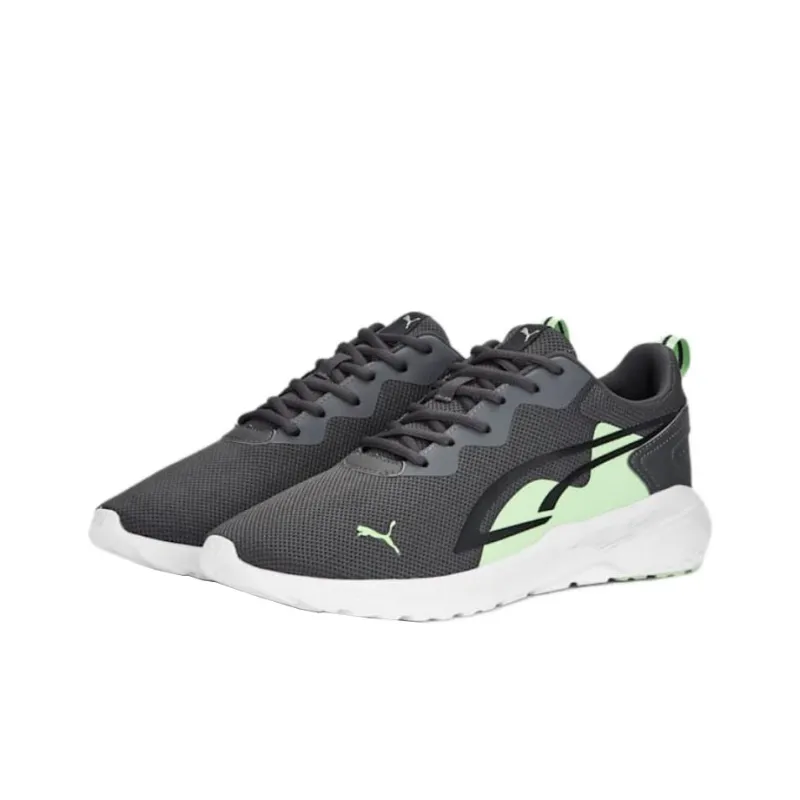 PUMA All Day Active Cushioning, Slip Resistant, And Abrasion Resistant Low Top Running Shoes Unisex Black Green-2