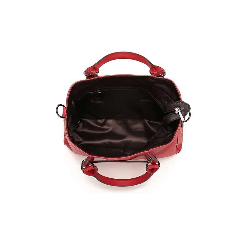 LONGCHAMP 3D Cow Leather Tote Bag Shopping Bag Portable Crossbody Bag Shoulder Bag Small Size Women's Vermilion-4