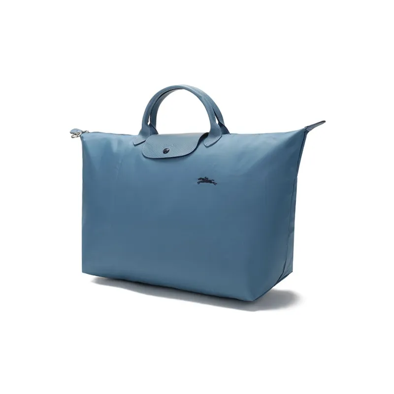 LONGCHAMP Fabric Dumpling Bag Handbag Travel Bag Large Size Unisex Gray Blue-1