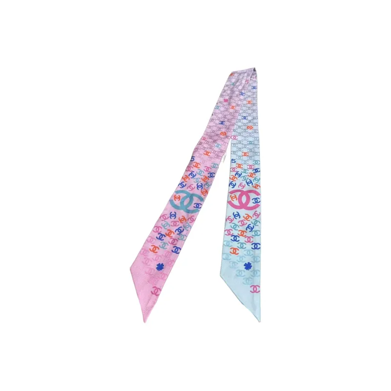 CHANEL Silk Scarves Women's Pink-0
