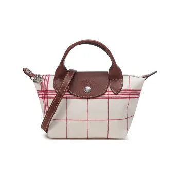 LONGCHAMP Le Pliage Torchon Cow Leather Shoulder Bag Crossbody Bag Handbag Extra Small Women's White