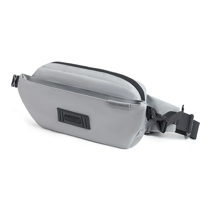 XTEP Fabric Sling Bag Regular Unisex Black Gray-4