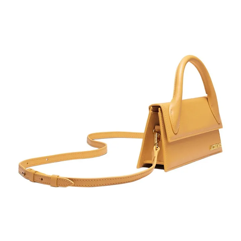 Jacquemus Cow Leather Shoulder Bag Crossbody Bag Handbag Women's Dark Yellow-1