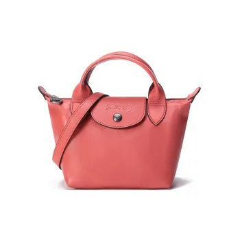 LONGCHAMP Le Pliage Cuir Sheepskin Dumpling Bag Shoulder Bag Crossbody Bag Handbag Mini Women's Red