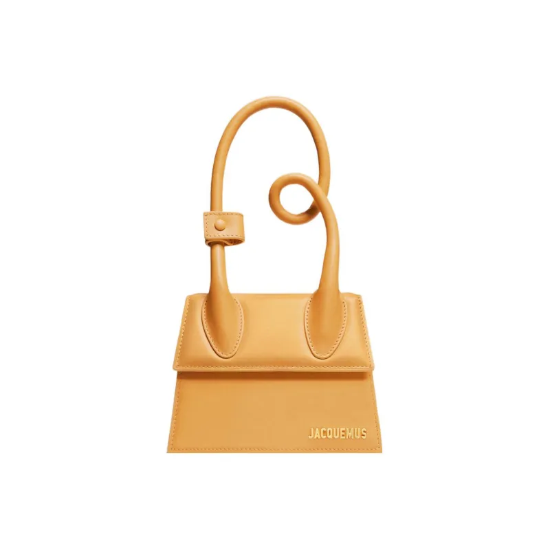 Jacquemus Cow Leather Shoulder Bag Crossbody Bag Handbag Women's Dark Yellow-1