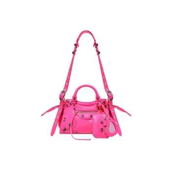 Balenciaga Neo Cagole Fine-Grained Sheepskin Shoulder Bag Crossbody Bag Handbag Extra Small Women's Pink