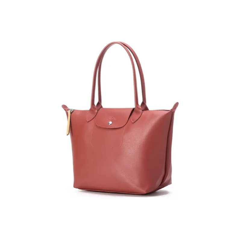 LONGCHAMP Le Pliage City Coated Canvas Dumpling Bag Handbag, Shoulder Bag Trumpets Women's Terracotta-1