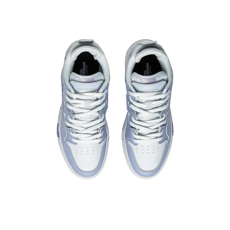 LiNing Wei Wu PRO Anti Slip Wear Resistant Low Top Skateboard Shoes Women's Gray White Purple-3