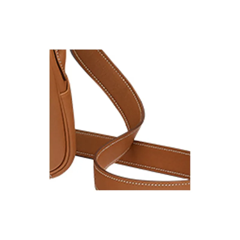 HERMES Lindy Swift Leather Handbag, Shoulder Bag, Crossbody Bag Mini Women's Gold/Amber Yellow-3