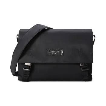 LONGCHAMP Le Pliage Energy Recycled Canvas Bag Messenger Bag Shoulder Bag Crossbody Bag Large Size Men's Black