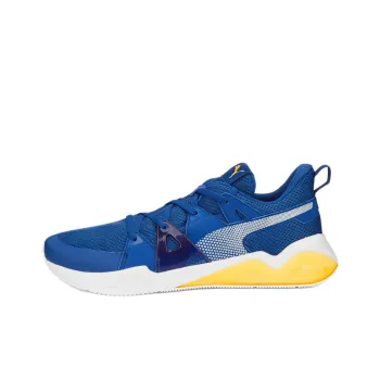 PUMA CELL Fraction Mesh Cushioning Anti-Slip And Wear-Resistant Mid-Top Running Shoes Men's Blue Yellow