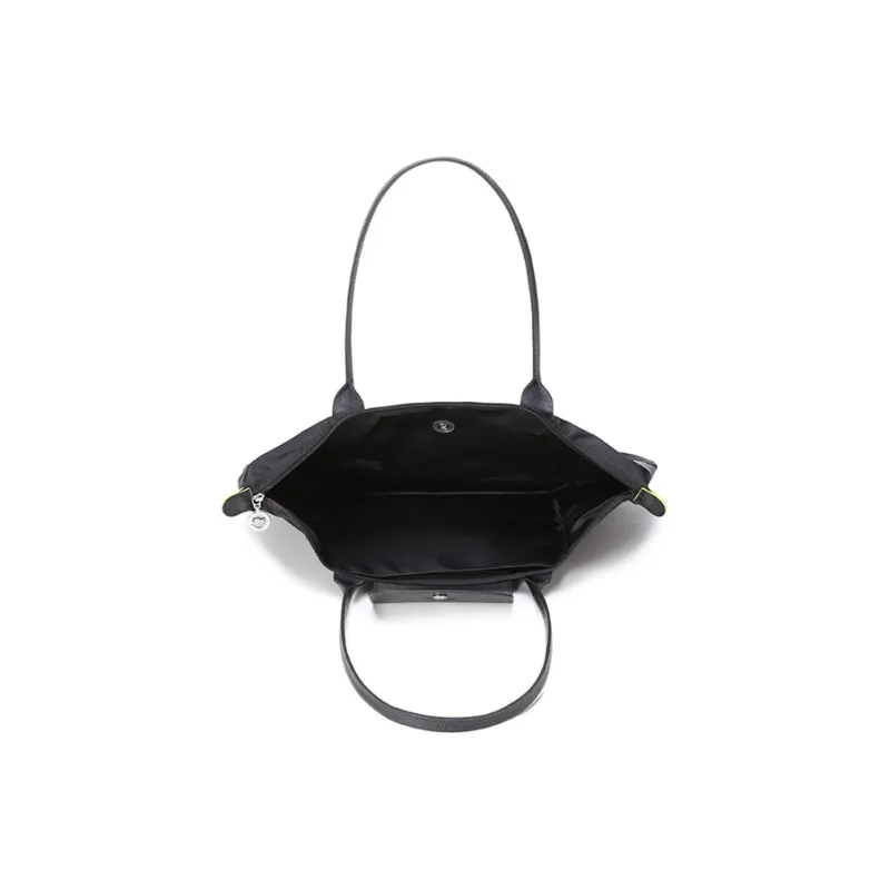LONGCHAMP Le Pliage Green Recycled Canvas Dumpling Bag Handbag Shoulder Bag Unisex Black-5