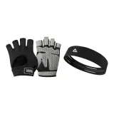 (Black) fitness gloves + headband