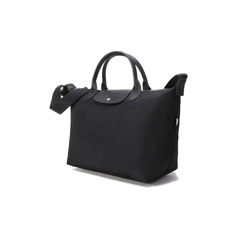 LONGCHAMP Le Pliage Energy Nylon/Canvas Dumpling Bag, Crossbody Handbag Medium Size Women's Black-1