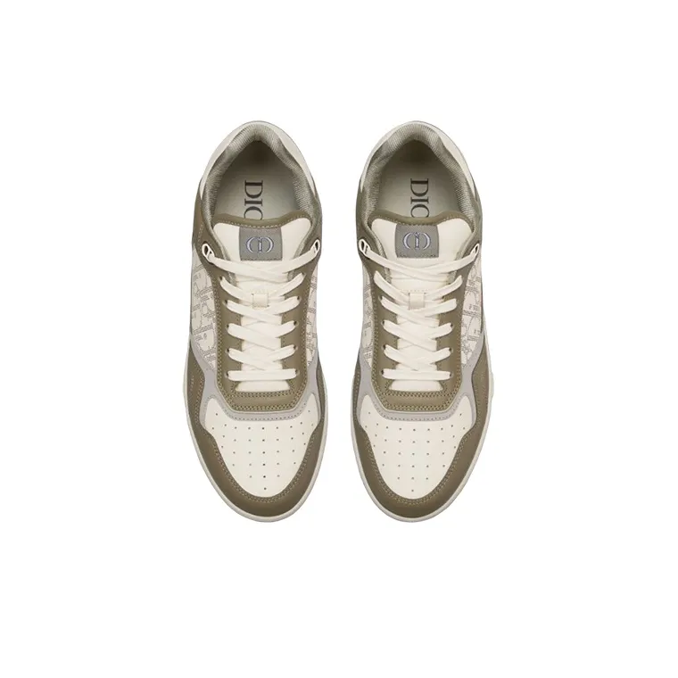 DIOR B27 Low Top Khaki Cream Calfskin-3