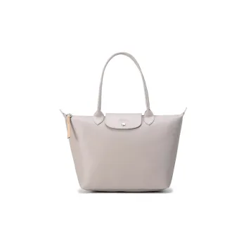 LONGCHAMP Le Pliage City Coated Canvas Dumpling Bag Handbag Shoulder Bag Women's Sand Tea Gray