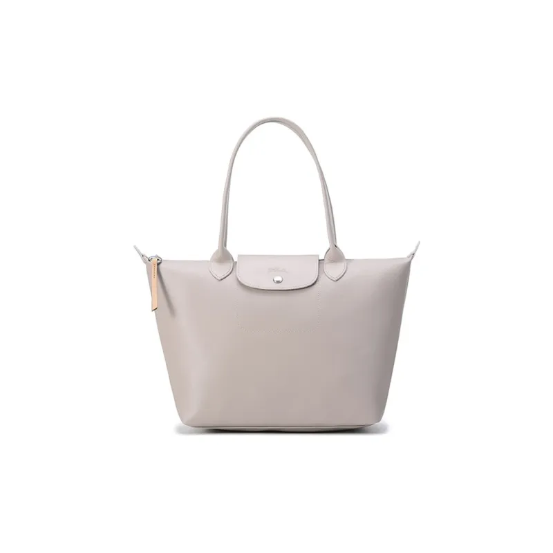 LONGCHAMP Le Pliage City Coated Canvas Dumpling Bag Handbag, Shoulder Bag Women's Sandy Tea Gray-0