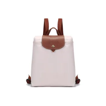 LONGCHAMP Le Pliage Cow Leather Backpack Regular Women's Paper Color