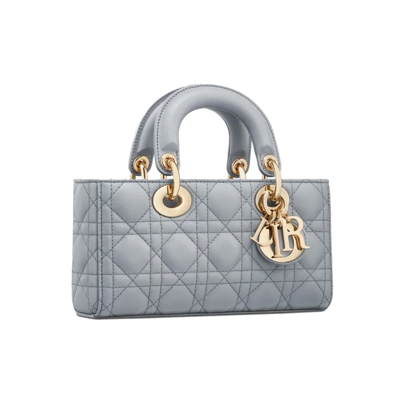 DIOR Lady D-JOY Sheepskin Daisie Bag Shoulder Bag Crossbody Bag Handbag Small Size Women's Gray-1