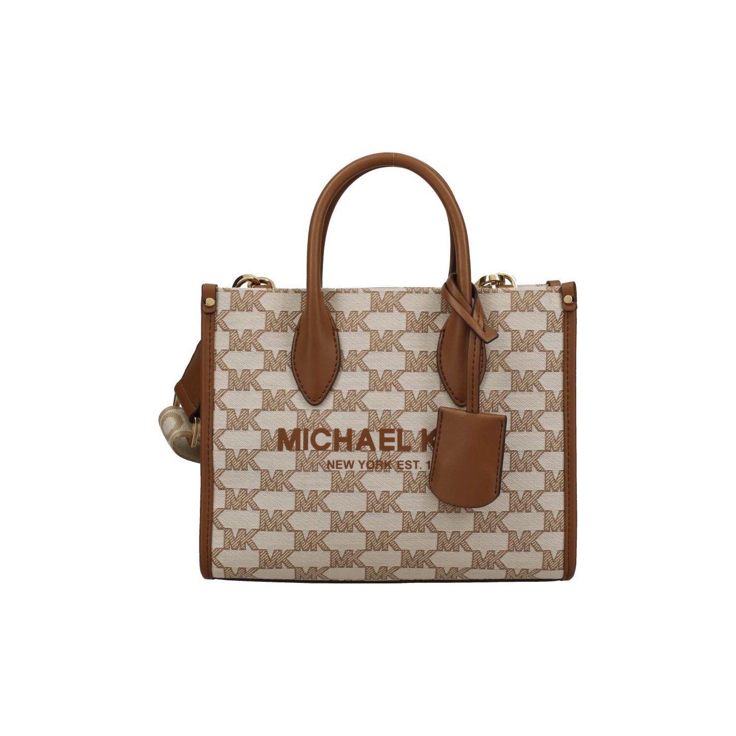 Michael Kors Mirella MD EW Tote vanilla Signature Messenger authentic Shoulder Hand Bag