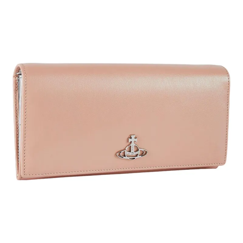 Vivienne Westwood Cow Leather One Shoulder Crossbody Chain Wallet Regular Women's Pink-1