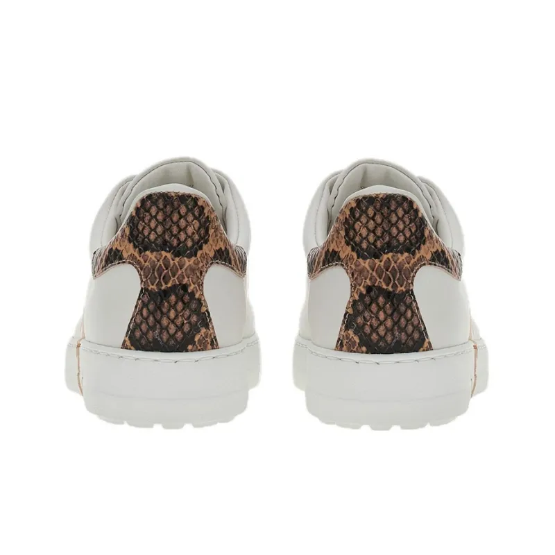 FERRAGAMO Stylish Skateboarding Shoes Women's White Beige-3