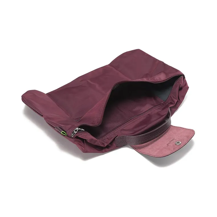 LONGCHAMP Le Pliage Green Cow Leather Trim Portable Briefcases Men's Deep Red-5