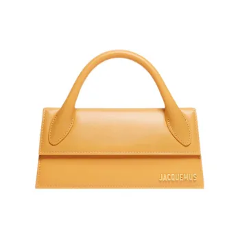 Jacquemus Cow Leather Shoulder Bag Crossbody Bag Handbag Women's Dark Yellow