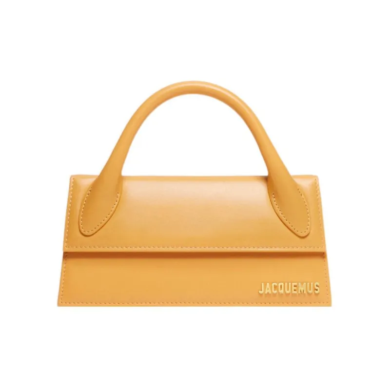 Jacquemus Cow Leather Shoulder Bag Crossbody Bag Handbag Women's Dark Yellow-0