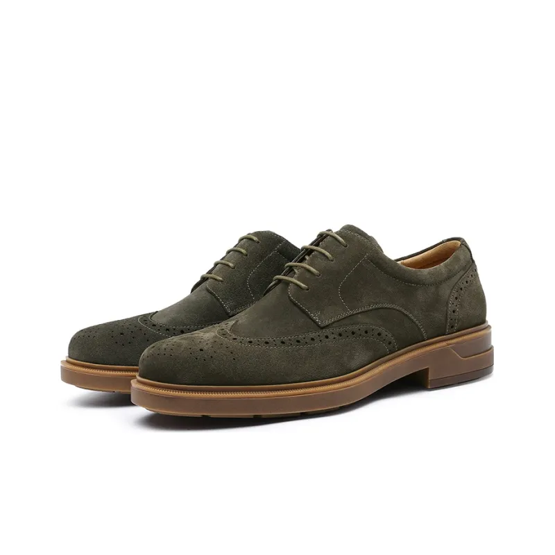 Desai Dress Shoes Men's Green Brown-1
