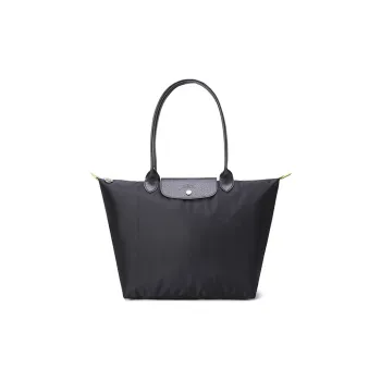 LONGCHAMP Le Pliage Green Recycled Canvas Dumpling Bag Handbag Shoulder Bag Unisex Black