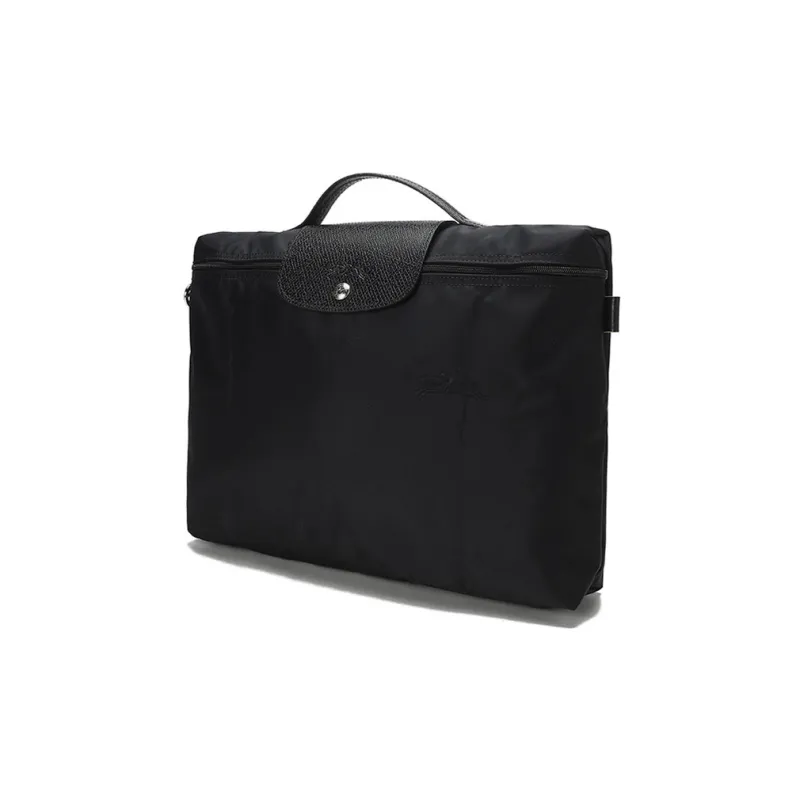 LONGCHAMP Le Pliage Green Canvas Handbag, Laptop Bag, Briefcase Women's Black-1