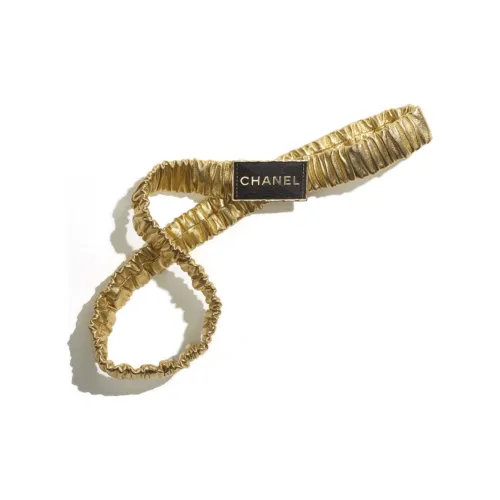 CHANEL Leather Belts Women's Gold