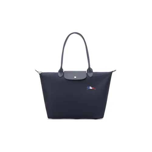 LONGCHAMP Canvas Handbag Shoulder Bag Women's Navy