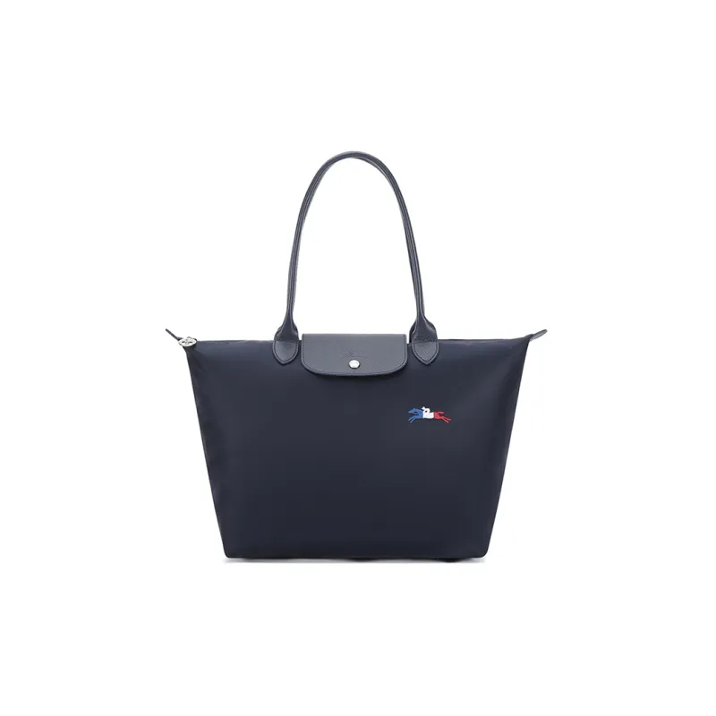LONGCHAMP Canvas Handbag Shoulder Bag Women's Navy-0