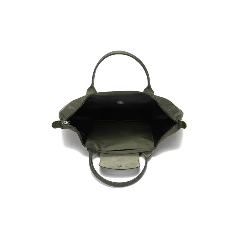 LONGCHAMP Le Pliage Green Canvas Bag Dumpling Bag Totes Handbags Medium Size Women's Forest Color-5