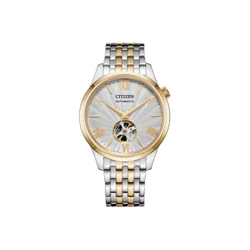 CITIZEN Mechanical Movement Stainless Steel Strap Watch Unisex White Dial NH9136 88A